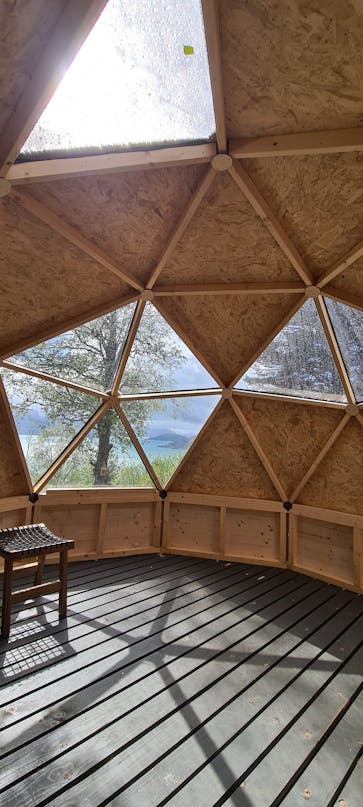 Geodome med fönster Geodome med fönster